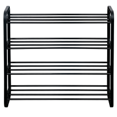 Schuhschrank, 4-fach, schwarz, FERRUM (akce)