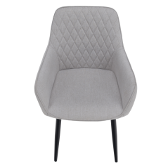 Design-Sessel, hellgrau/schwarz, OSKOR