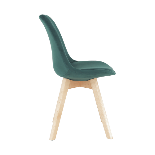 Krzesło, szmaragdowa tkanina Velvet/buk, LORITA