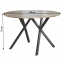 Blagovaonski stol, hrast sivi/crni, promjer 100 cm, AKTON