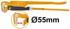 55 mm-es/90°-os alsó anyás csavarkulcs, nagy teherbírású, INGCO