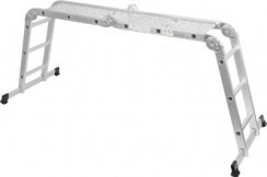 Leiter mit Plattform Strend Pro ML103 4x3, gelenkig, Alu, max. 150 kg