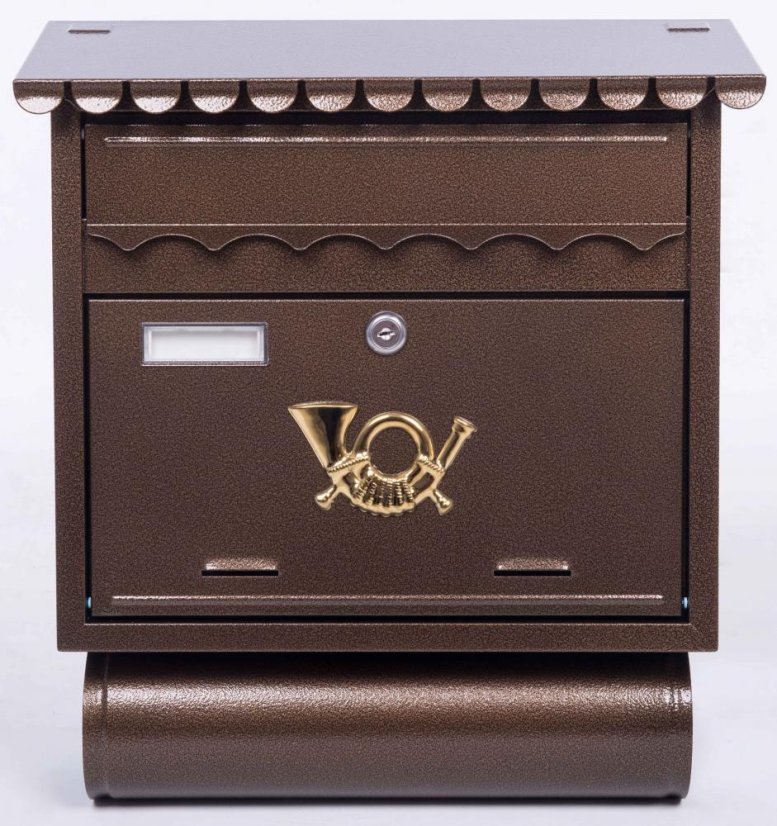 Briefkastenhaus 390 x 440, braun, ST 104