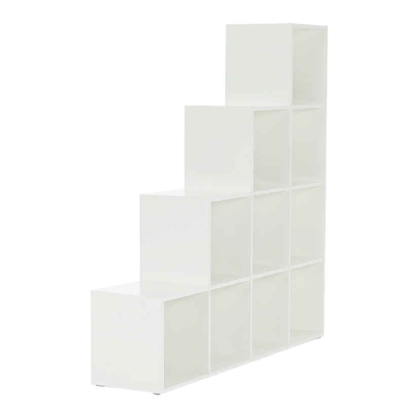 Pyramidenregal, weiß, DTD-laminiert, NORAH