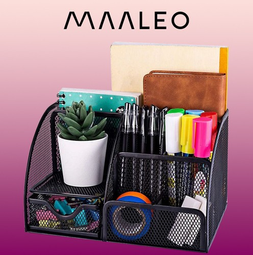 Stolni organizator - 6 odjeljaka - crni