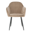 Design-Sessel, graubrauner Taupe-Samtstoff, ZIRKON