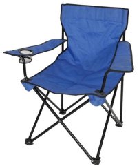 Krzesło Strend Pro BC2012B, składane, niebieskie, 50x50x90 cm, 120 kg
