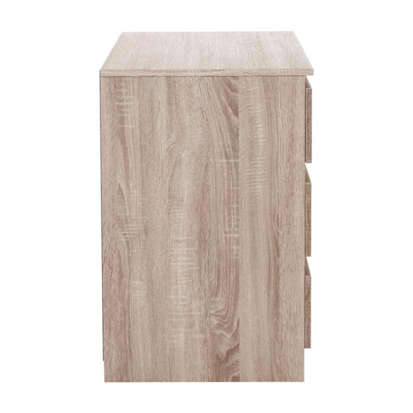Komoda s 3 ladice, sonoma hrast, HANY NEW 003