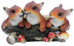 Dekorácia MagicHome Gecco, Veveričky na konári, polyresin, 31x22x20 cm