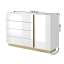 Kommode D4S, Weiß/Enkeleiche/Weißglanz, CITY