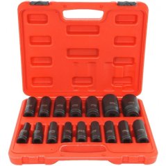 Set de capete de cheie, 10-32 mm, 1/2", 16 piese, forjate, lungi
