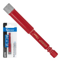 Gyémántcsiszolású fúrószár 10 mm, 6-HRAN rögzítés, GEKO