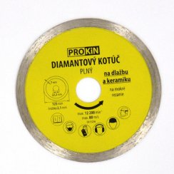 Kotouč diamantový plný o125x22,23 mm PROKIN KLC