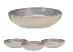 Tanier hlboký kameninový 23 cm set 4 ks modrý