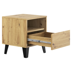 Stolik nocny, dąb rzemieślniczy, BOGAN NEW 1S