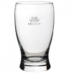 Pahar de sticla cu o capacitate de 0,2 l. DOMN
