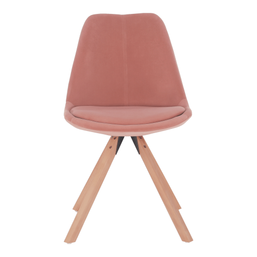 Židle, růžová Velvet látka/buk, SABRA