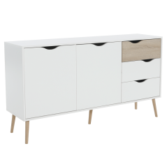 Komoda, sonoma hrast / bijela, OSLO 75381