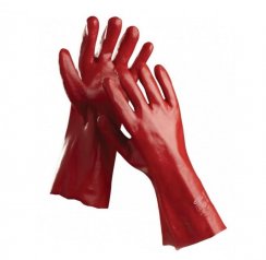 Getauchte Handschuhe, PVC REDSTAR 27cm Nr. 10 KLC