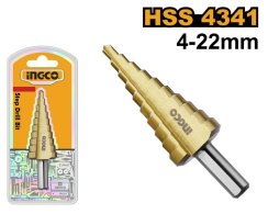 Vrták stupňovitý na kov s titanovým povrchom 4-22mm INGCO