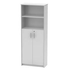 Regal mit Schrank, weiß, JOHAN 2 NEW 10