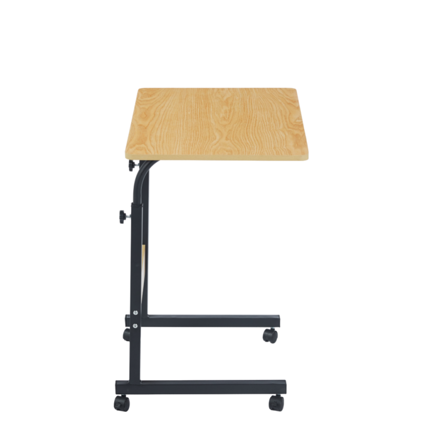 Verstellbarer PC-Tisch mit Rollen, Eiche/Schwarz, JUSTUS