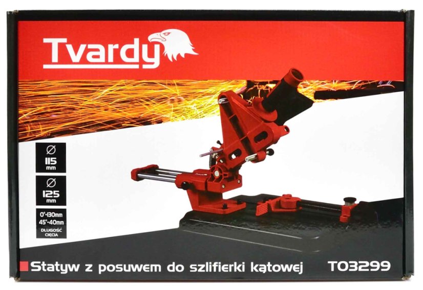 Ständer für Winkelschleifer 115–125 mm mit Vorschub, Neigung 0–45°, HART