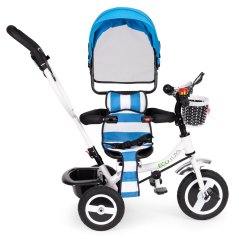 Trojkolka s otočnou strieškou modrá ECOTOYS