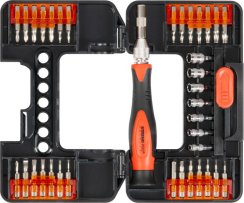 Strend Pro Premium Schraubendreher-Set, 37-teilig, Torx + Schlitz + Kreuzschlitz