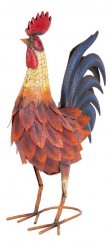Dekoráció MagicHome Mecco, Rooster, fémlemez, 37,5x17x51 cm