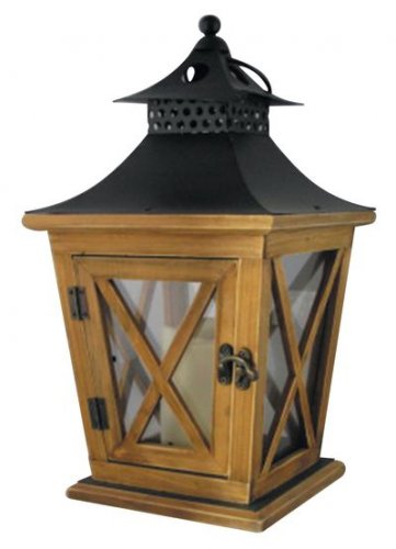 Lampa MagicHome LW8680, 19x19x36 cm, LED, 3xAAA, drewno