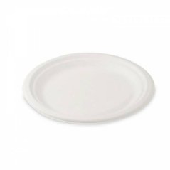 Okrogli krožnik BIO sladkorni trs 22 cm 50 kosov za enkratno uporabo