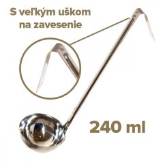 Kuhinjska kutlača od nehrđajućeg čelika 240 ml/10,2 cm dužina 37 cm KLC