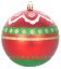 Bombki MagicHome 4 szt. czerwono - zielone z ozdobami na choinkę 10 cm
