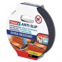 Páska tesa® Anti-slip, protiskluzová na schody, lepící, černá, 25 mm, L-5 m