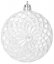 MagicHome božićne kuglice, set, 15 kom, 3,5-6-8 cm, bijelo-srebrne, za božićno drvce
