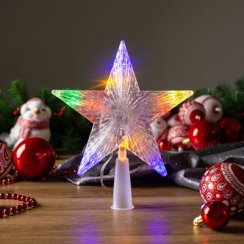 Hvězda MagicHome Vánoce, 10 LED, barevná, 2xAA