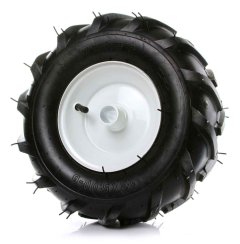 Koleso s ložiskami, otvor 12 mm, priemer 38 cm, šírka 9,5 cm, červené s oskou