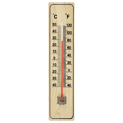 Strend Pro hőmérő, TMM-032 Woody, 220x50x10 mm, fa