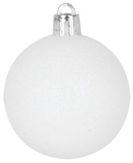 MagicHome Weihnachtskugeln, 31 Stück, Weiß - Silber, Mix, für Weihnachtsbaum, 6-3 cm