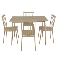 Blagovaonska garnitura 1+4, prirodna bukva, SENDO