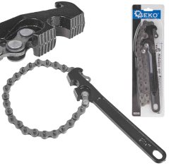 Klucz łańcuchowy do filtra oleju, rękojeść 225mm, łańcuch 480mm, GEKO