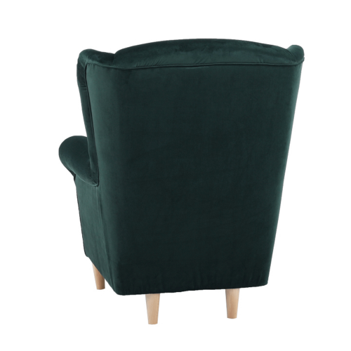 Usiak-Sessel, smaragdgrüner Stoff, CHARLOT
