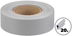 Bandă Strend Pro EUROSTANDARD, 47,5 mm, L-35 m, umbrire, gri, acoperire, pentru panouri de gard, cu 20 cleme, 450 g/m2, PVC, RAL7040