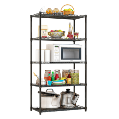 Regal, 5-fach, schwarz, SUER TYP 2
