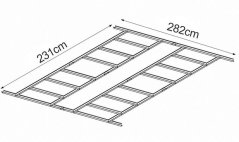Bodenkonstruktion für das Haus Strend Pro, 231x282 cm