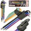 Set chei prelungite color TORX T10-T50, 9 piese, S2, HARD