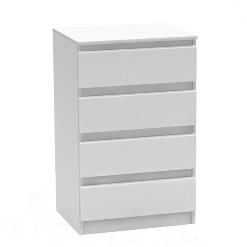 Komoda s 4 ladice, bijela, HANY NEW 014