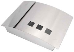 Briefkasten mit Fenster, 31x10x45cm, Edelstahl halbrund, XL-TOOLS