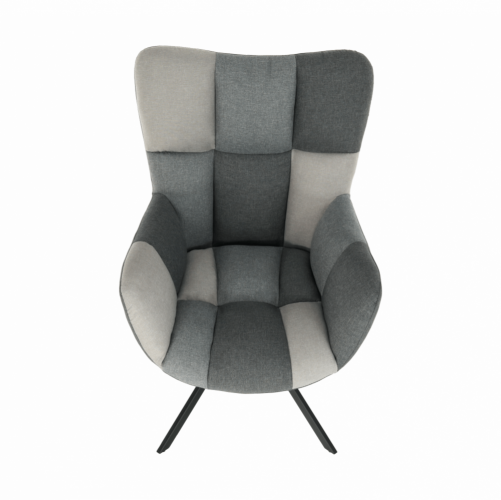 Dizajnerska okretna stolica, patchwork/crna, KOMODO